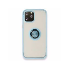 Alan Şanslı iPhone 12 Pro Max Montreal Yüzüklü Silikon Kapak Buz Mavi Cep Telefonu Kılıfı