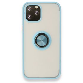 Alan Şanslı iPhone 12 Pro Max Montreal Yüzüklü Silikon Kapak Buz Mavi Cep Telefonu Kılıfı