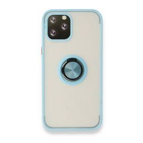 Alan Şanslı iPhone 12 Pro Max Montreal Yüzüklü Silikon Kapak Buz Mavi Cep Telefonu Kılıfı