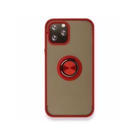 Alan Şanslı iPhone 12 Pro Max Montreal Yüzüklü Silikon Kapak Kırmızı Cep Telefonu Kılıfı