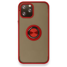 Alan Şanslı iPhone 12 Pro Max Montreal Yüzüklü Silikon Kapak Kırmızı Cep Telefonu Kılıfı