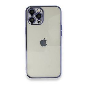 Alan Şanslı iPhone 12 Pro Mor Razer Lensli Silikon Kapak