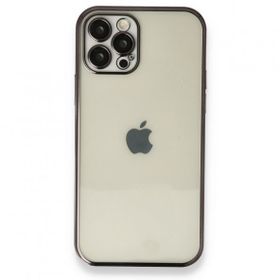 Alan Şanslı iPhone 12 Pro Siyah Razer Lensli Silikon Kapak