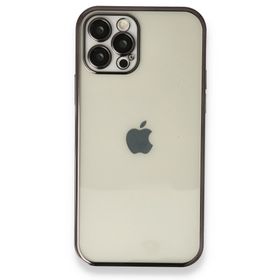 Alan Şanslı iPhone 12 Pro Siyah Razer Lensli Silikon Kapak