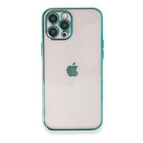 Alan Şanslı iPhone 12 Pro Yeşil Razer Lensli Silikon Kapak
