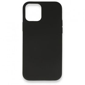 Alan Şanslı iPhone 12 Siyah Nano Içi Kadife Silikon Kılıf