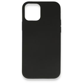 Alan Şanslı iPhone 12 Siyah Nano Içi Kadife Silikon Kılıf