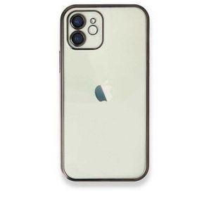 Alan Şanslı iPhone 12 Siyah Razer Lensli Silikon Kılıf