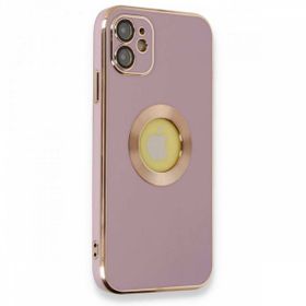 Alan Şanslı iPhone 12 Store Mor Silikon Kılıf