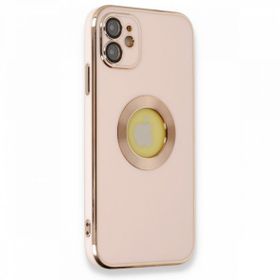 Alan Şanslı iPhone 12 Store Pembe Silikon Kılıf