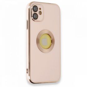 Alan Şanslı iPhone 12 Store Pembe Silikon Kılıf
