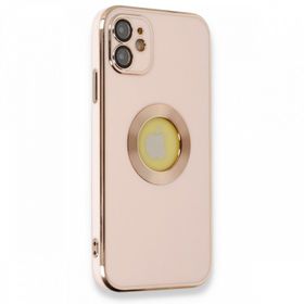 Alan Şanslı iPhone 12 Store Pembe Silikon Kılıf
