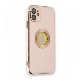 Alan Şanslı iPhone 12 Store Pembe Silikon Kılıf