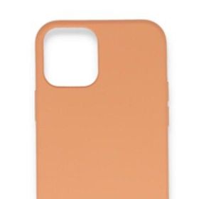 Alan Şanslı iPhone 12 Turuncu Nano içi Kadife Silikon Kılıf