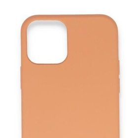 Alan Şanslı iPhone 12 Turuncu Nano içi Kadife Silikon Kılıf