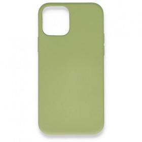Alan Şanslı Iphone 12 Yeşil Mini Nano İçi Kadife Silikon Kılıf