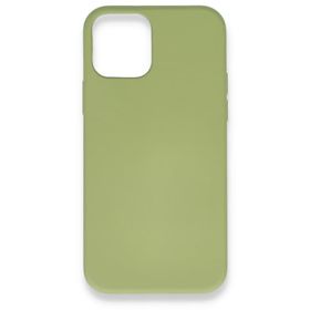 Alan Şanslı Iphone 12 Yeşil Mini Nano İçi Kadife Silikon Kılıf