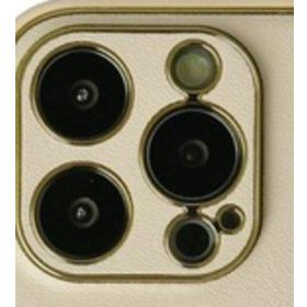 Alan Şanslı iPhone 13 Pro Coco Gold Deri Silikon Kapak Kılıf