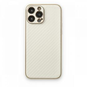 Alan Şanslı iPhone 13 Pro Coco Karbon Beyaz Silikon Kılıf