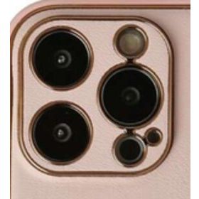 Alan Şanslı iPhone 13 Pro Coco Pudra Deri Silikon Kapak Kılıf