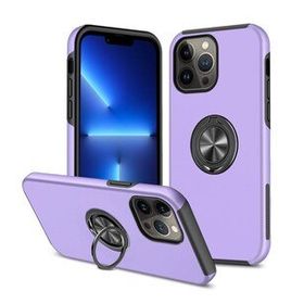 Alan Şanslı iPhone 13 Pro Elit Yüzüklü Kapak Mor Kılıf
