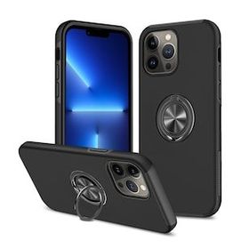 Alan Şanslı iPhone 13 Pro Elit Yüzüklü Kapak Siyah Kılıf
