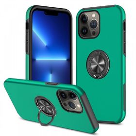 Alan Şanslı iPhone 13 Pro Elit Yüzüklü Kapak Yeşil Kılıf