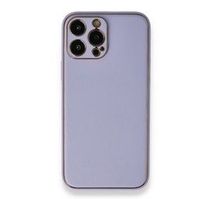 Alan Şanslı iPhone 13 Pro Max Coco Açık Lila Deri Silikon Kapak Kılıf