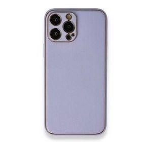 Alan Şanslı iPhone 13 Pro Max Coco Açık Lila Deri Silikon Kapak Kılıf