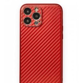 Alan Şanslı iPhone 13 Pro Max Coco Karbon Kırmızı Silikon Kılıf
