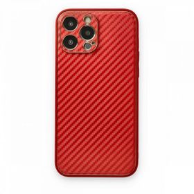 Alan Şanslı iPhone 13 Pro Max Coco Karbon Kırmızı Silikon Kılıf