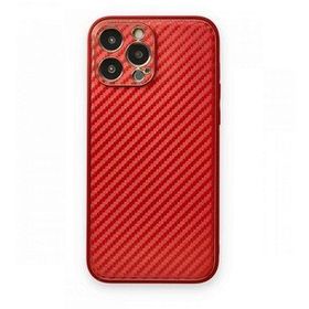 Alan Şanslı iPhone 13 Pro Max Coco Karbon Kırmızı Silikon Kılıf