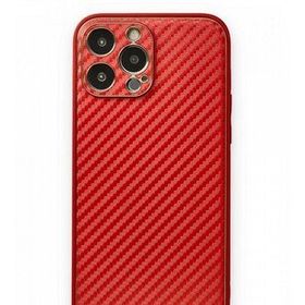 Alan Şanslı iPhone 13 Pro Max Coco Karbon Kırmızı Silikon Kılıf