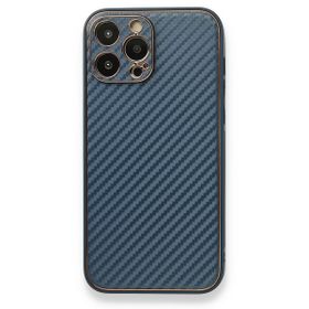 Alan Şanslı iPhone 13 Pro Max Coco Karbon Mavi Silikon Kılıf
