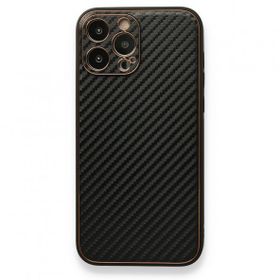 Alan Şanslı iPhone 13 Pro Max Coco Karbon Siyah Silikon Kılıf