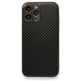 Alan Şanslı iPhone 13 Pro Max Coco Karbon Siyah Silikon Kılıf