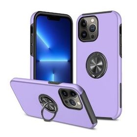Alan Şanslı iPhone 13 Pro Max Elit Yüzüklü Kapak Mor Kılıf