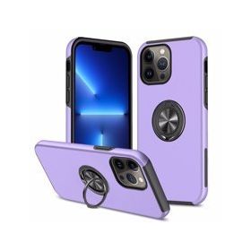 Alan Şanslı iPhone 13 Pro Max Elit Yüzüklü Kapak Mor Kılıf