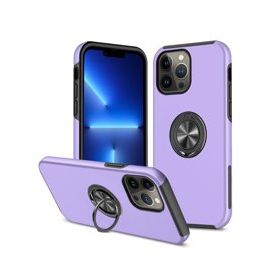 Alan Şanslı iPhone 13 Pro Max Elit Yüzüklü Kapak Mor Kılıf