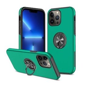 Alan Şanslı iPhone 13 Pro Max Elit Yüzüklü Kapak Yeşil Kılıf