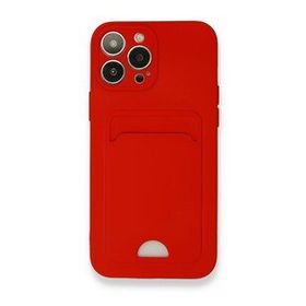 Alan Şanslı iPhone 13 Pro Max Kelvin Kartvizitli Kırmızı Silikon Kılıf