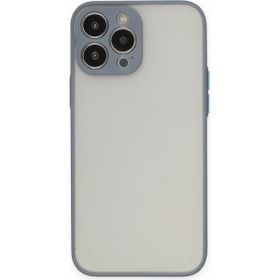 Alan Şanslı iPhone 13 Pro Max Montreal Gri Silikon Kapak Kılıf