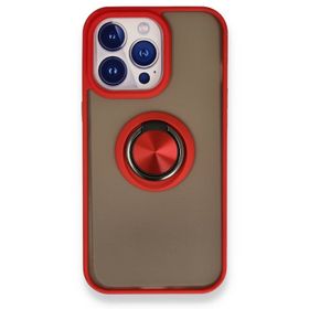 Alan Şanslı iPhone 13 Pro Max Montreal Yüzüklü Kırmızı Silikon Kapak Kılıf