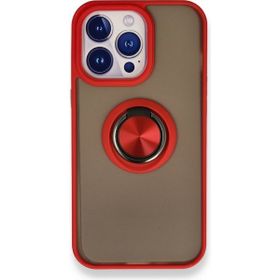 Alan Şanslı iPhone 13 Pro Max Montreal Yüzüklü Kırmızı Silikon Kapak Kılıf