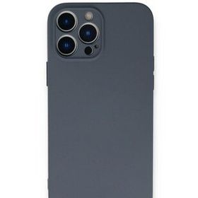 Alan Şanslı iPhone 13 Pro Max Nano İçi Kadife Gri Silikon Kılıf