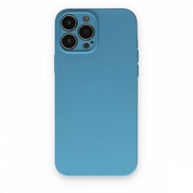 Alan Şanslı iPhone 13 Pro Max Nano İçi Kadife Mavi Silikon Kılıf