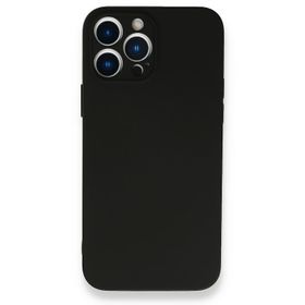 Alan Şanslı iPhone 13 Pro Max Nano İçi Kadife Siyah Silikon Kılıf