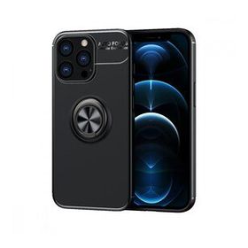 Alan Şanslı iPhone 13 Pro Max Range Yüzüklü Siyah Silikon Kılıf