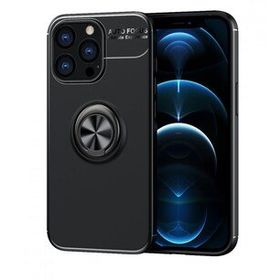 Alan Şanslı iPhone 13 Pro Max Range Yüzüklü Siyah Silikon Kılıf