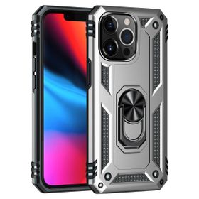 Alan Şanslı iPhone 13 Pro Max Sofya Yüzüklü Gümüş Silikon Kapak Kılıf